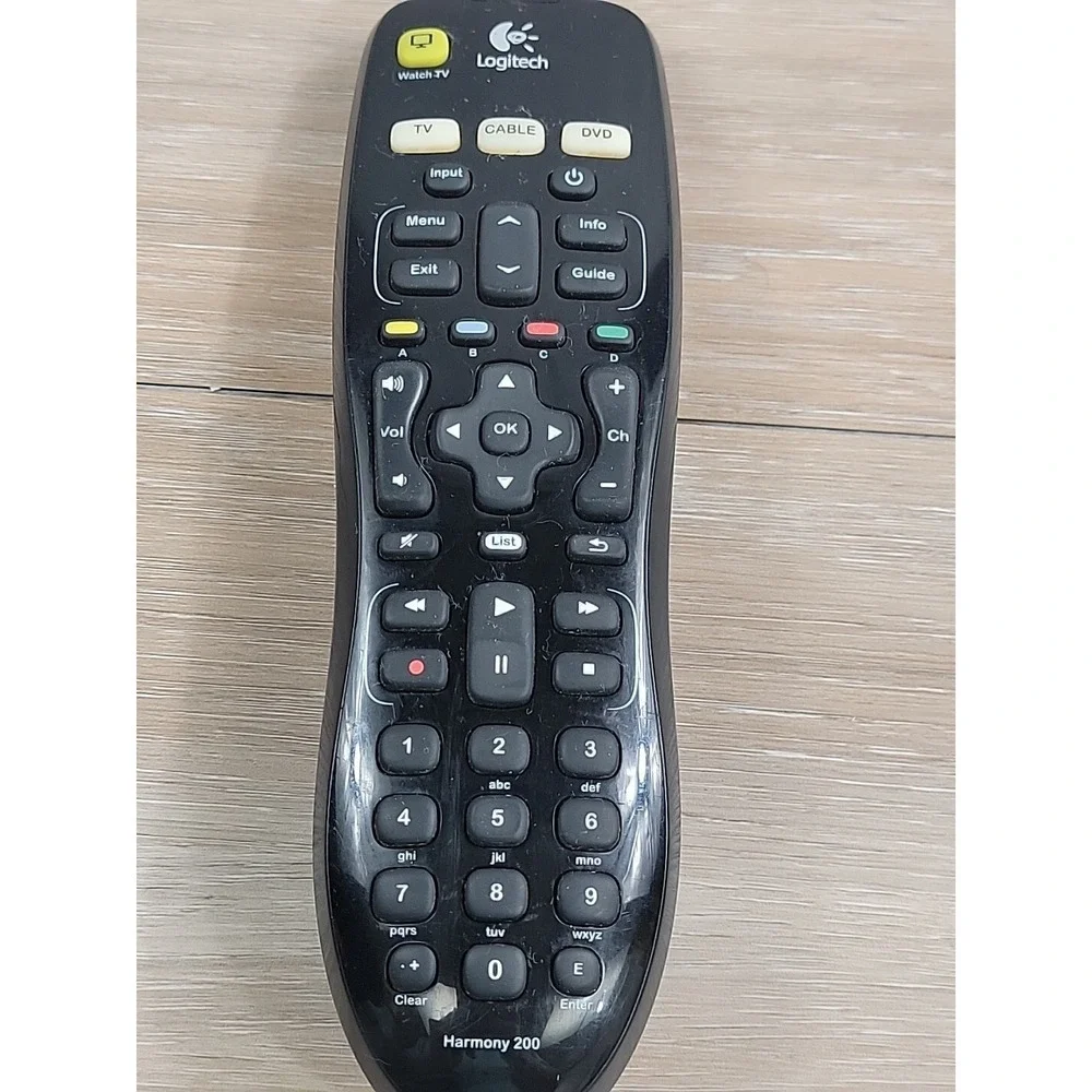 Logitech Harmony 200 Universal Remote Control Black - Tested & Working